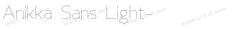Anikka Sans Light字体转换